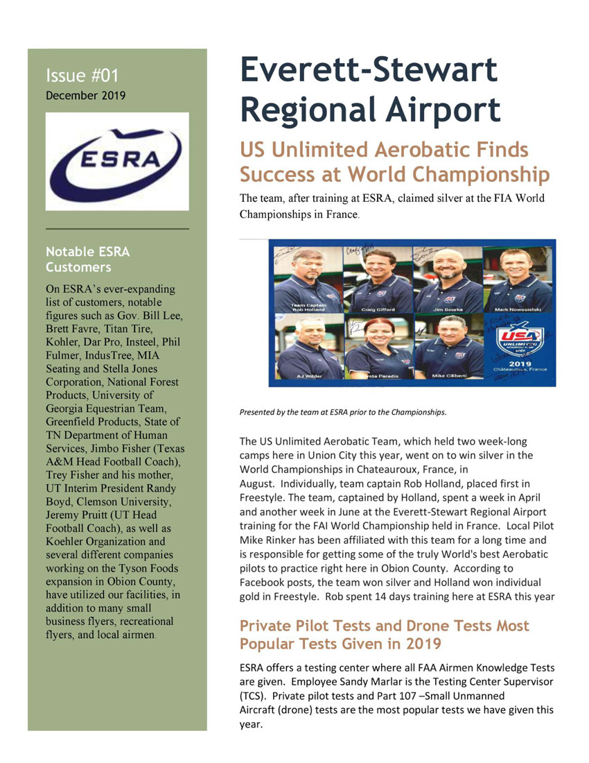 ESRA Newsletter Issue # 1